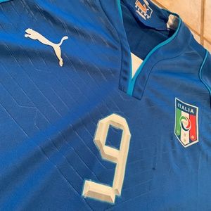 Vintage Puma Balotelli Italy Soccer Jersey XL Worn